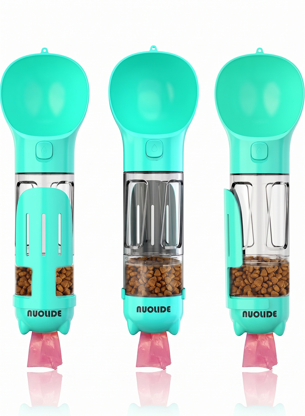 NUOLIDE 4-in-1 Portable Dog Water Bottle