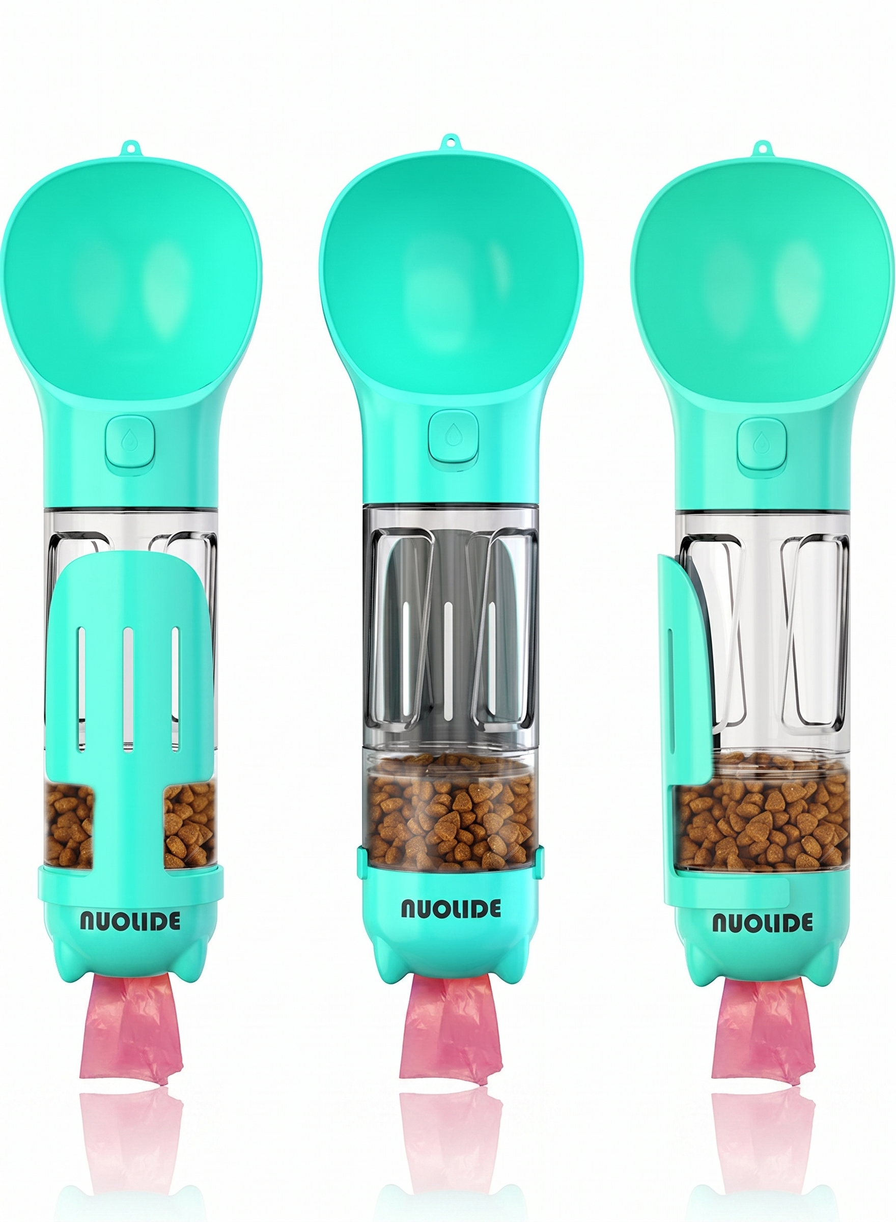 NUOLIDE 4-in-1 Portable Dog Water Bottle